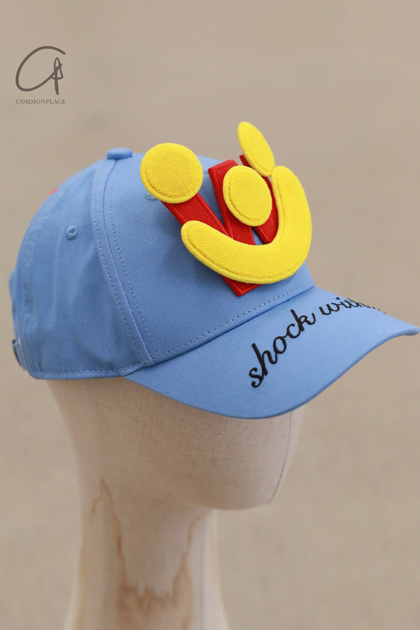 Walter Van Beirendonck 25 Spring/Summer Smile Patch Hat WVB-9006-Placid Blue